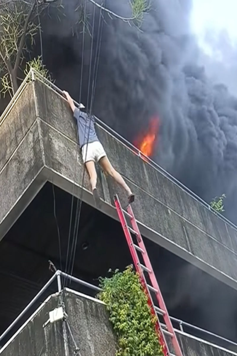Batang babae, ligtas matapos ang matapang na paglikas mula sa isang nasusunog na gusali sa Mandaue City